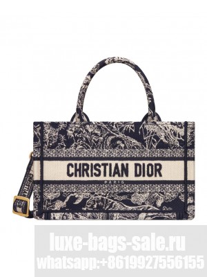 Christian Dior Mini Dior Book Tote Dark Blue