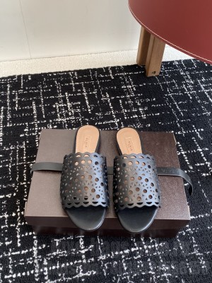 Alaïa IN VIENNE LAMBSKIN SLIDES BLACK