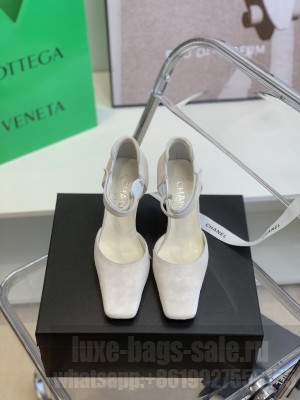 Chanel Vintage 7cm Suede Gray Pumps 2022 Collection