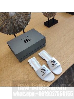 BALENCIAGA SQUARED HEEL 2.5CM BOX SANDALS BB LOGO WHITE 2022