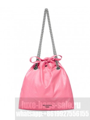 Balenciaga Crush Small Tote Bag Pink