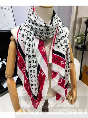 Louis Vuitton Women's Monogram Infinity Scarf Red
