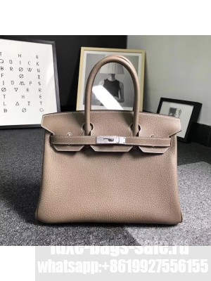 Hermes Birkin 25cm Bag in Original Togo Leather Bag Elephant Grey