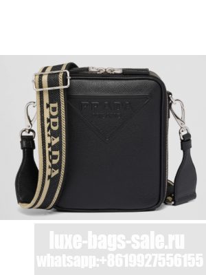 Prada Saffiano leather shoulder bag 2VH154 black