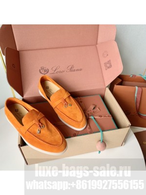Loro Piana Unisex Summer Charms Walk Suede Loafers 04