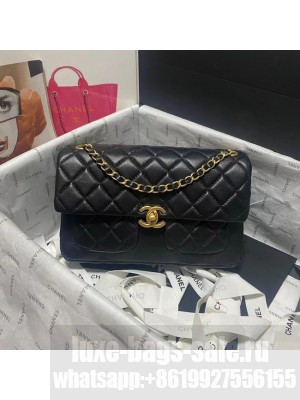 CHANEL FLAP BAG Lambskin 23365 BLACK