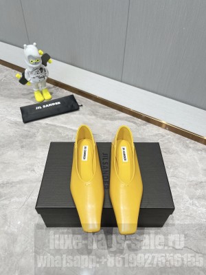 Jil Sander Lambskin Flats Yellow
