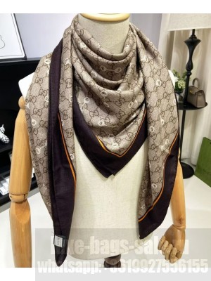 Gucci Women's GG Print With Horsebit Silk Carre