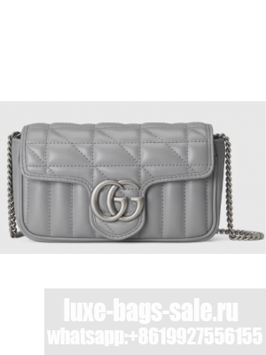 Gucci GG Marmont super mini bag 476433 Grey