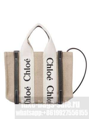 Chloe Mini Woody Tote Bag Black