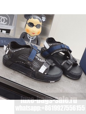 Dior Atlas Strap Sandals Black Spring/Summer 2021 Collection (For Women and Men)