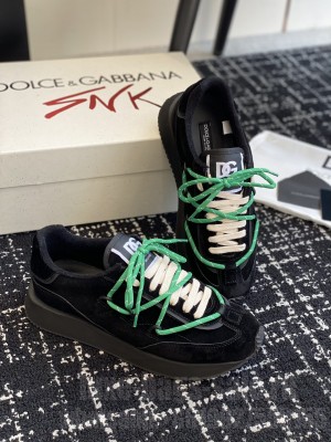 Dolce & Gabbana Man's Suede DG Runner sneakers Black