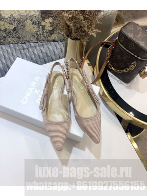 CHRISTIAN DIOR x CHIARA FERRAGNI J'ADIOR SLINGBACK BALLERINA FLAT 02 PINK