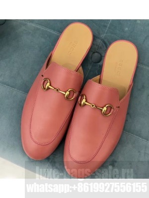Gucci Women's Princetown Horsebit Slipper Leather Pink