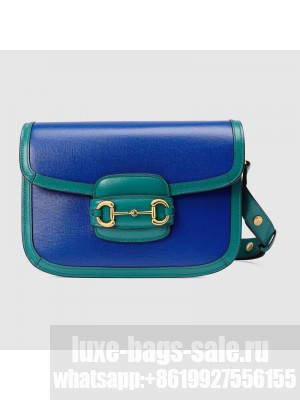Gucci Horsebit 1955 small shoulder bag 602204 blue