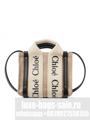Chloe Woody Nano Tote Black