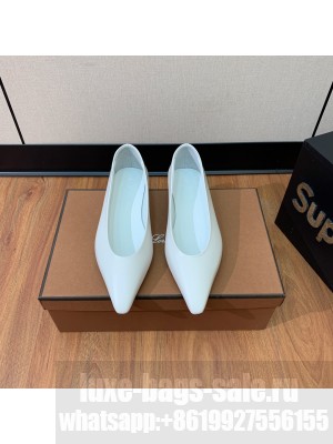 Loro Piana Rebecca Ballerinas Calfskin Light Blue