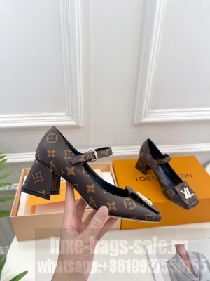 Louis Vuitton Women's 5.5cm/9cm Shake Mary Jane Pump Brwon