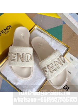 Fendi Unisex Roma Calfskin Flat Slide Sandals 2024 06