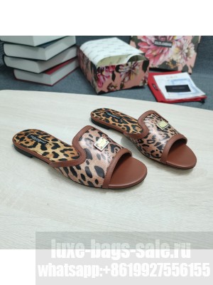 DOLCE & GABBANA  Leopard Calfskin Leather Flats  2022