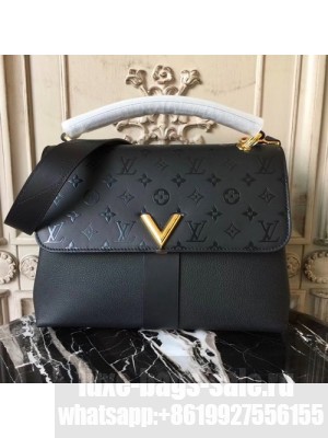 Louis Vuitton Very One Handle 29cm Bag Monogram Cuir Plume/Cuir Ecume Cowhide Canvas Fall/Winter 2017 Collection M51989, Noir