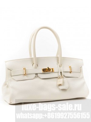 Hermes Birkin 42 Togo Handbag White