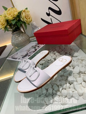 VALENTINO VLOGO SIGNATURE SLIDE SANDALS White 2021 06