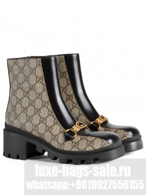 Gucci Women's Interlocking G Horsebit Boot Black