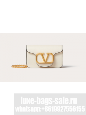 VALENTINO LOCO calf leather chain nano XLI16 white