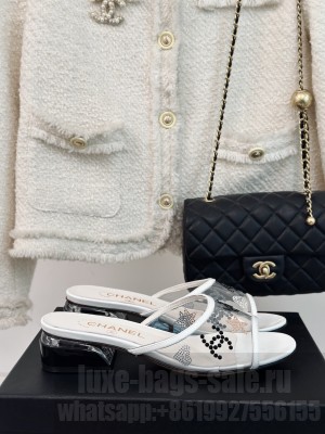 Chanel Crystal CC LOGO Slide Mule 02