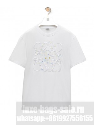 Loewe Women's Relaxed Fit T-shirt In Cotton White