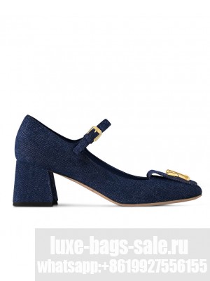 Louis Vuitton Women's Shake Mary Jane Pump 1ACLH4 Dark Blue