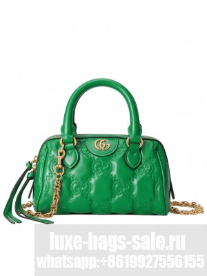 Gucci GG Matelasse Leather Mini Bag 702251 Green