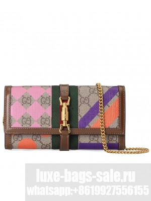 Gucci Jackie 1961 Chain Wallet 652681 Coffee
