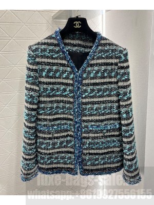 Chanel Women's Wool Coat Blue