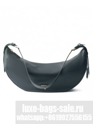 Prada Demi-lune Large Leather Shoulder Bag 1BC255 Black