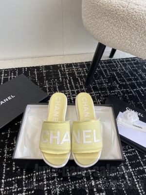 Chanel CC Logo Fabric Slide Mule 2024 022