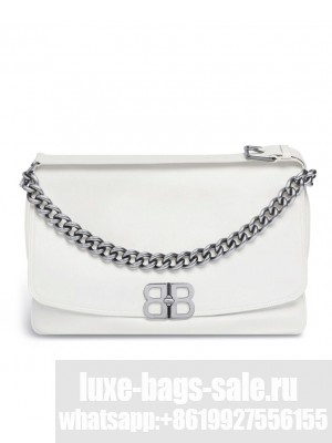 Balenciaga BB Soft Large Flap Bag White