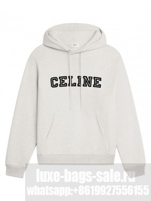 Celine Loose Hoodie In Cotton Fleece