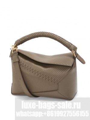 Loewe Small Puzzle Bag In Calfskin Coffee
