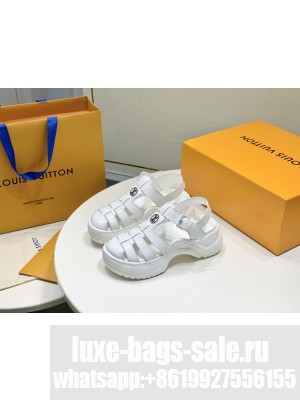 Louis Vuitton LV Archlight Sandals in Vert White Patent Leather 2023