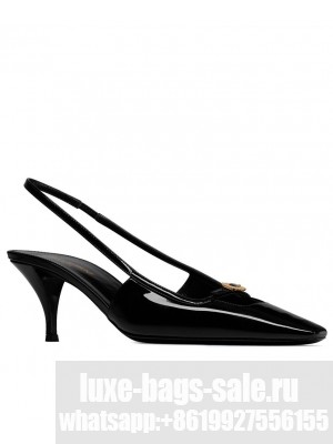 Saint Laurent Women's Blade Slingback Pumps In Patent Leather Black