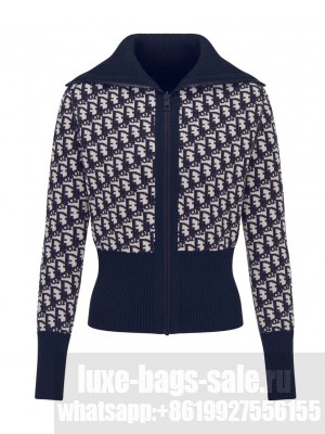 Christian Dior Women's Reversible Cardigan Dark Blue