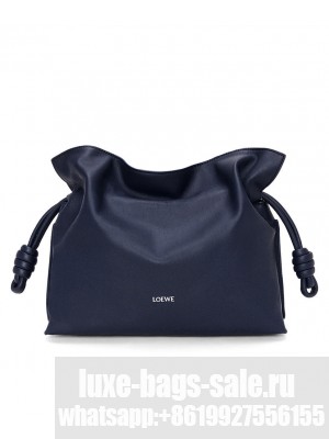 Loewe Medium Nappa Cow Leather Flamenco Handbag Dark Blue