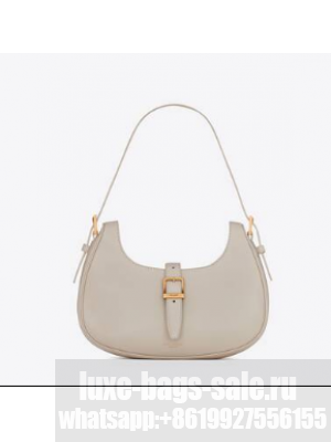 Yves Saint Laurent LE FERMOIR HOBO BAG IN SHINY LEATHER 6726152 BLANC VINTAGE