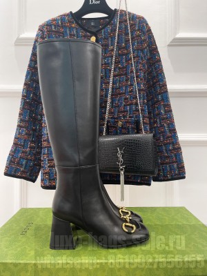 Gucci Women's GG Horsebit Heel7.5cm Boot Black