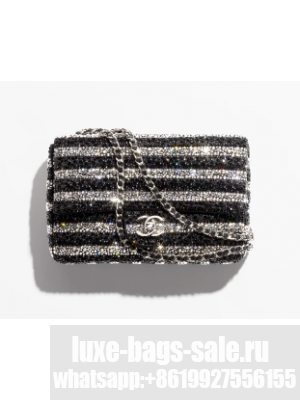 CHANEL EVENING BAG AS4297 Black & Silver