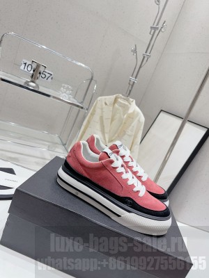 Chanel Velvet & Suede Platform Low-top Sneakers G45208 2023 08