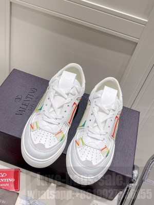VALENTINO VL7N LOW-TOP SNEAKERS IN CALFSKIN AND MESH FABRIC WITH BANDS SNEAKERS 2022 COLLECITON 018