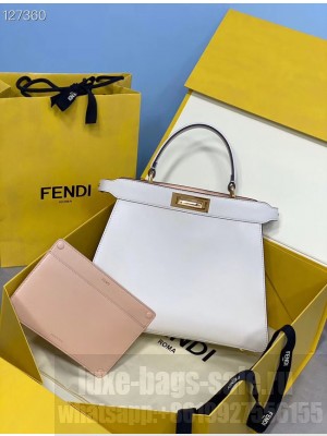Fendi PEEKABOO ISEEU MEDIUM leather bag 70193 white